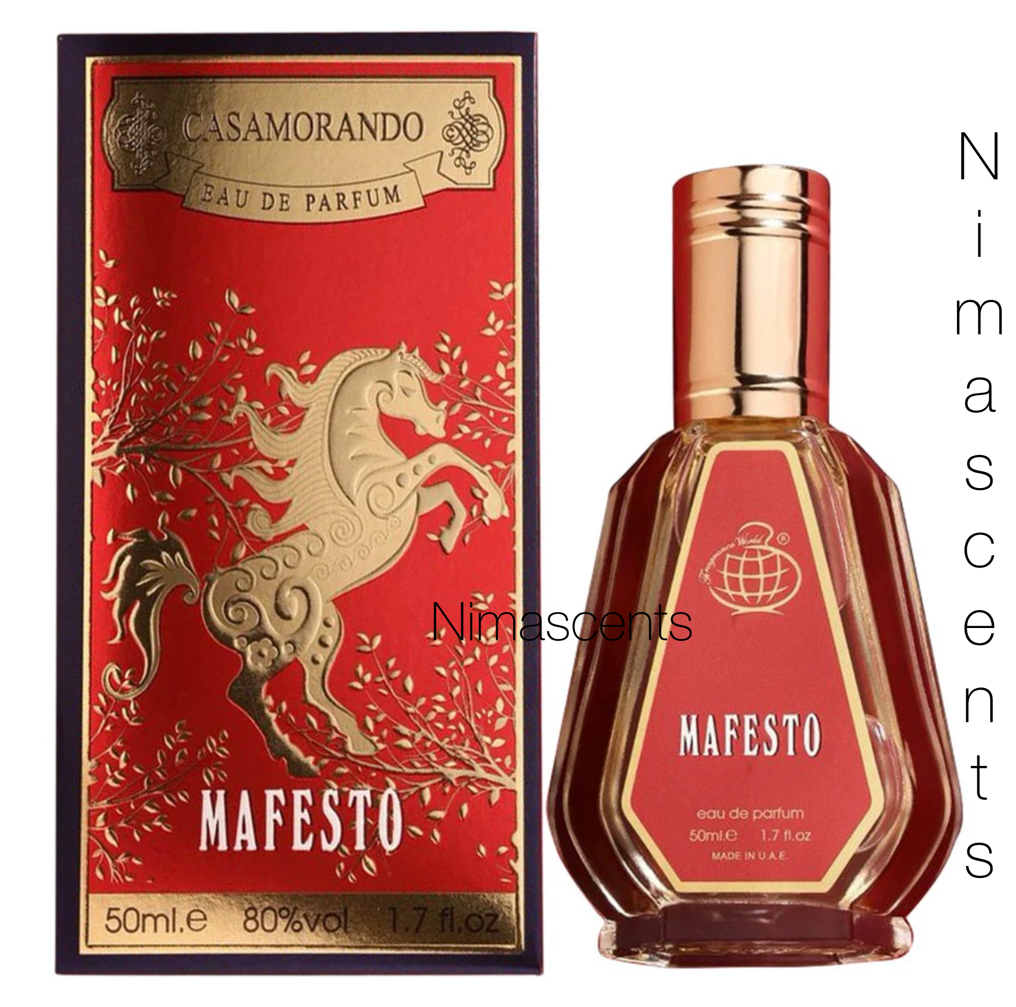 ادکلن مردانه کازاموراتی مفیستو 50 میل فراگرنس ورد Casamorando Mafesto Fragrance World