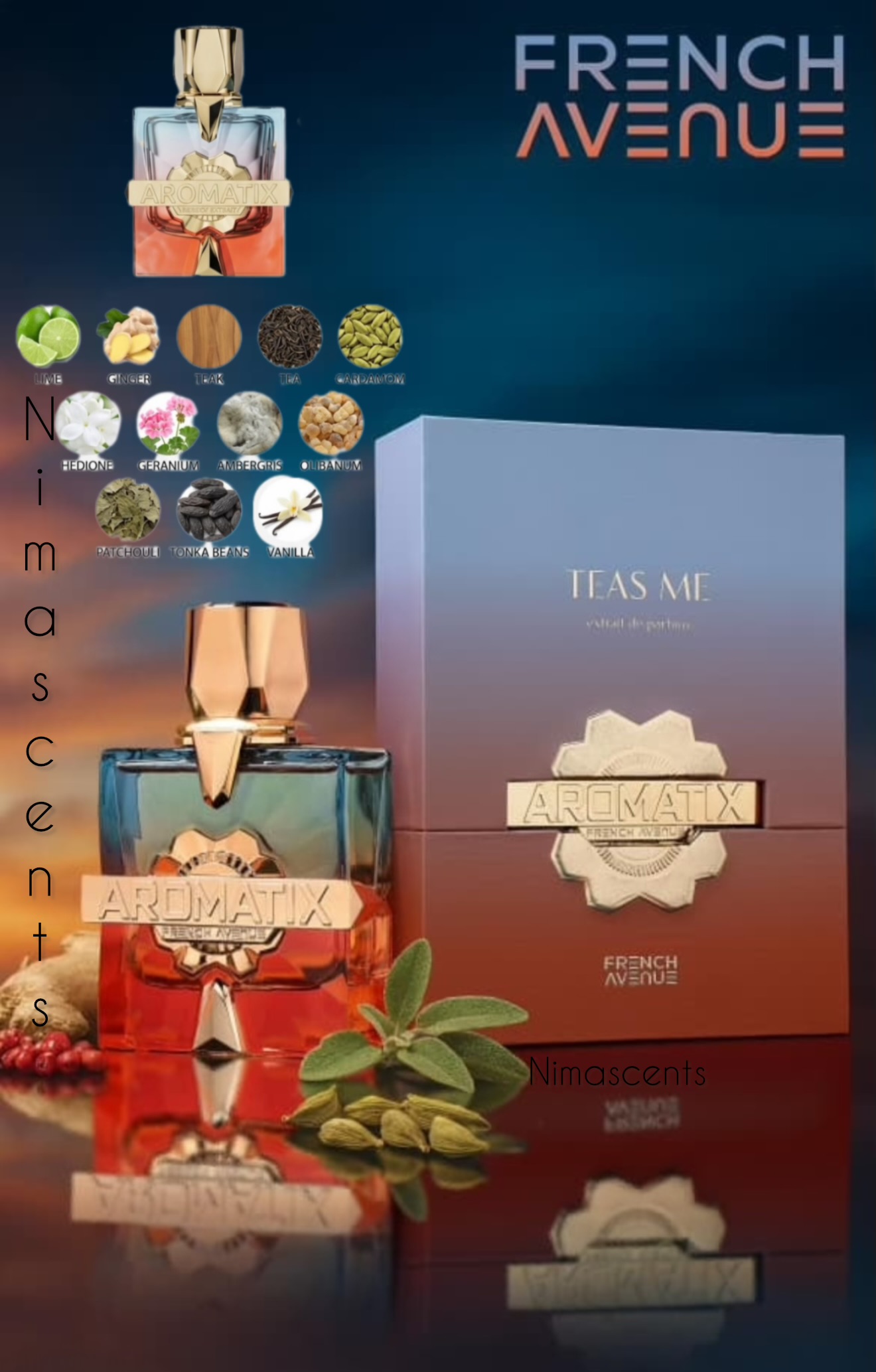 ادکلن تیز می Teas Me فرنچ اونیو آروماتیکس 100 میل زنانه مردانه